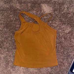Caramel colored crossover tank